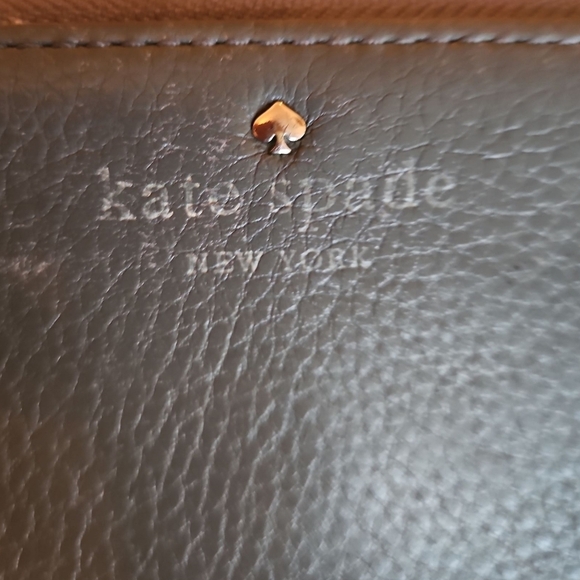 Kate Spade Accordion Style Long Leather Wallet, Vintage, Charcoal Grey - Picture 8 of 12